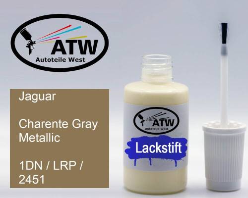 Jaguar, Charente Gray Metallic, 1DN / LRP / 2451: 20ml Lackstift, von ATW Autoteile West.